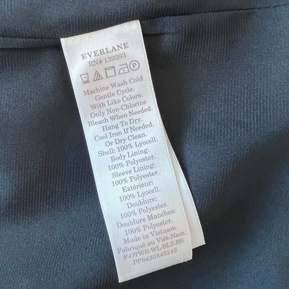 Everlane Black One Button Blazer Size 2 - Picture 14 of 16